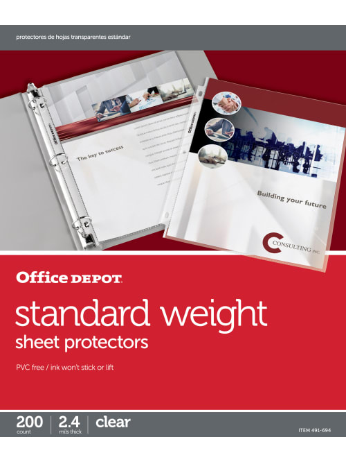 Office Depot Standard Sheet Protector 200 Pk Office Depot