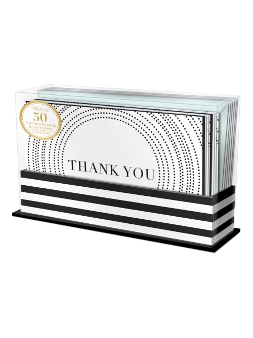 Lady Jayne Flat Panel Thank You Note Cards With Envelopes 5 12 X 3 12 Turquoiseblack Pack Of 50 Cards Office Depot