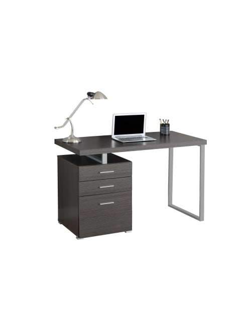 Monarch Specialties Computer Desk With Leftright Pedestal Gray Office Depot