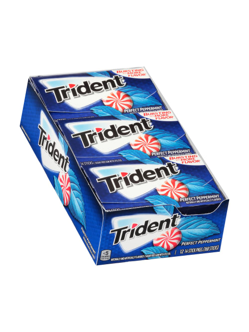 Trident Gum Sugar Free Original Gum 14 Pieces Per Pack Box Of 12 Packs Office Depot