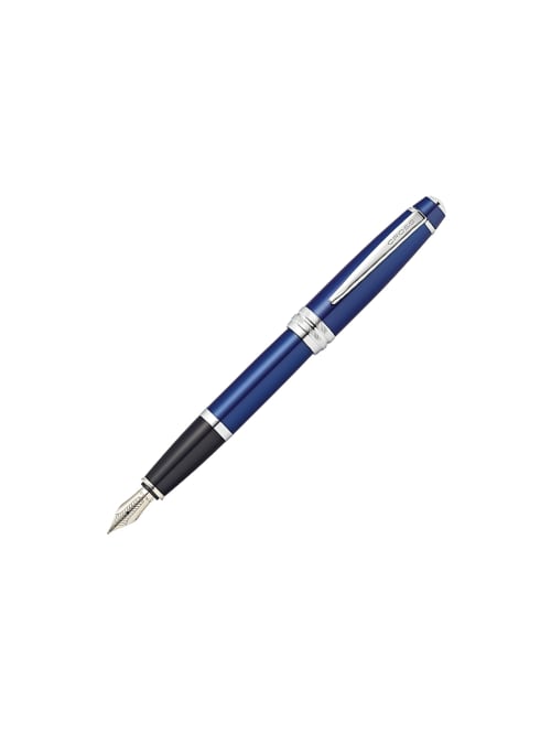 Classic Fountain Pen Bailey Blue Chrome Office Depot