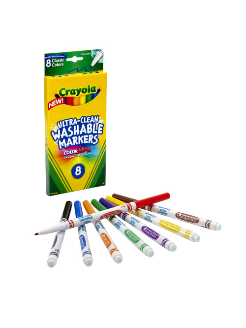 Crayola 58-7809 Washable Thinline Marker 8 Count