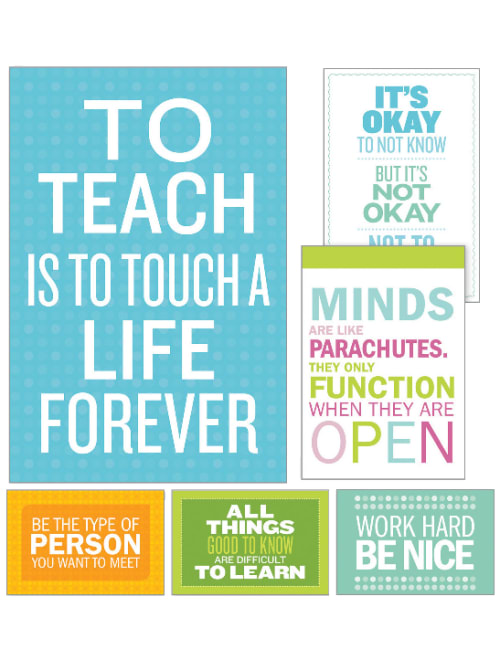 Scholastic Teachers Friend Inspirational Quotes Poster Set Grades 3 6 Office Depot