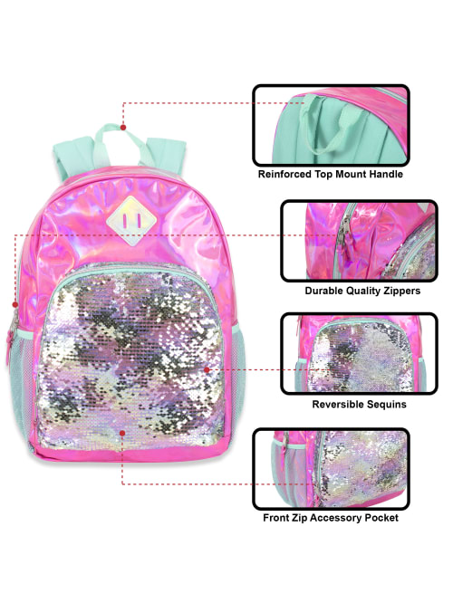 sequin school backpack