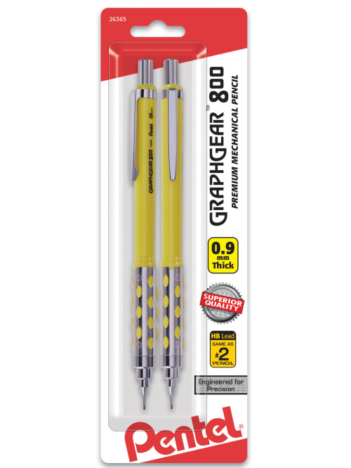 Pentel Graph Gear 800 Mechanical Drafting Pencils 0 9 Mm Yellow