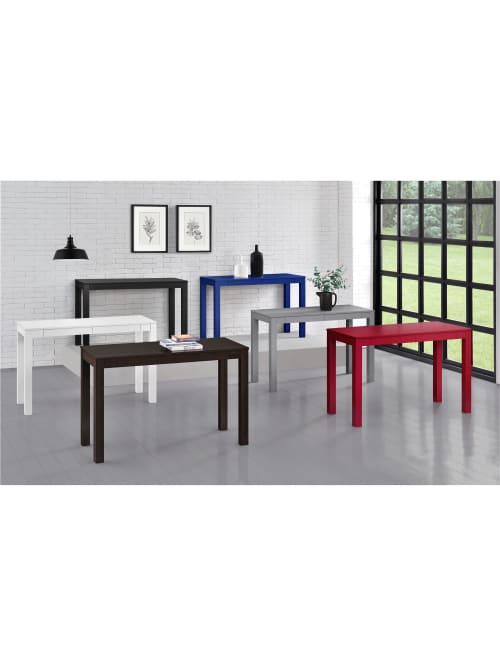 Ameriwood Home Large Parsons Desk With 2 Drawers White Office Depot