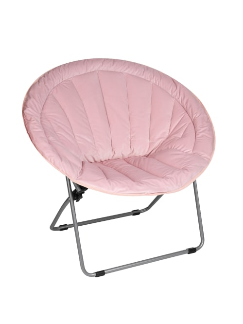 Brenton Studio Papasan Plush Chair Pink Office Depot