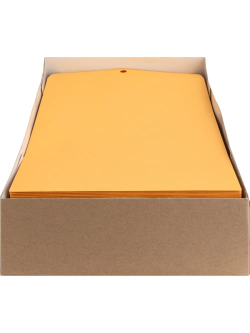 Nature Saver Recycled Clasp Envelopes Clasp 90 9 Width X 12 Length 28 Lb Clasp Kraft 100 Box Yellow Office Depot