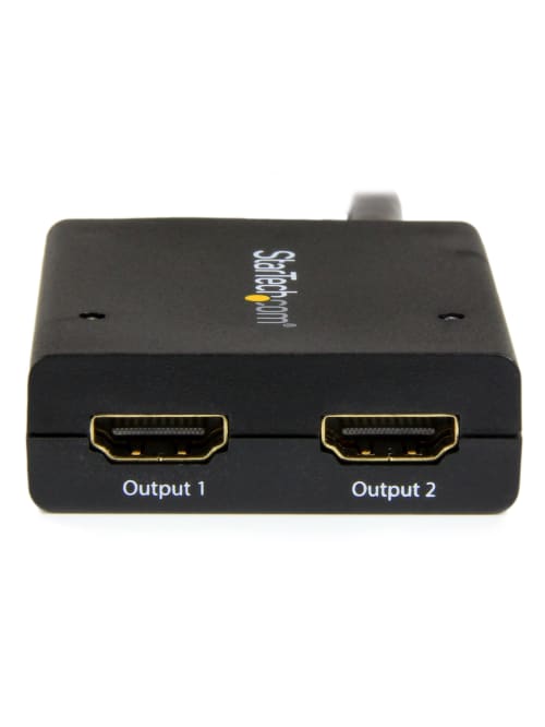 4k Hdmi 2 Port Video Splitter Office Depot Use a switch spillter, such as a display splitter to have two hdmi ports. startech com hdmi splitter 1 in 2 out 4k 30hz 2 port supports 3d video powered hdmi splitter hdmi audio splitter 30 hz to 30 hz 3840