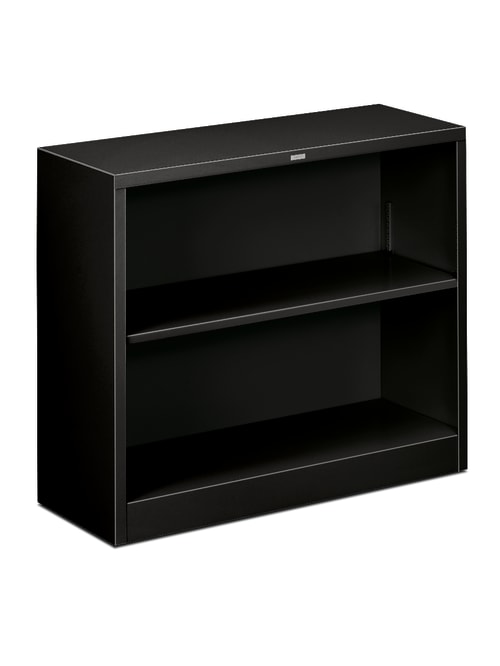 Hon Brigade Steel Bookcase 2 Shelves Black Office Depot
