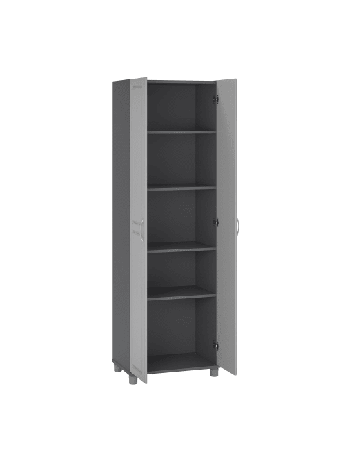 Ameriwood Home Kendall 24 Utility Storage Cabinet 5 Shelves Gray Office Depot