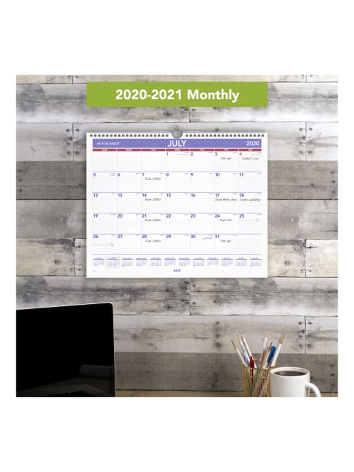 At A Glance Academic Wall Calendar Ay82821 Office Depot