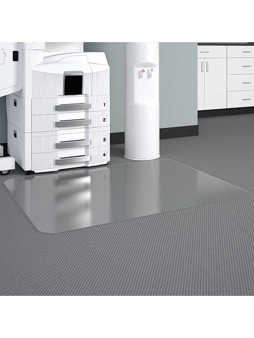 Deflecto Glass Clear Chair Mat For Medium Pile Carpets 46 X 60 Clear Office Depot