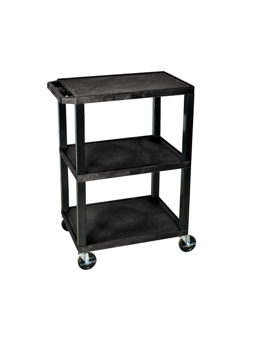 black utility shelf