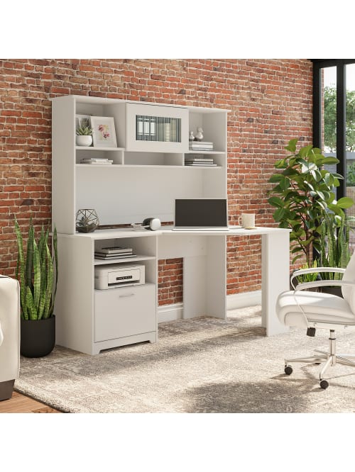 Bush Cabot Corner Desk 60 W White Office Depot