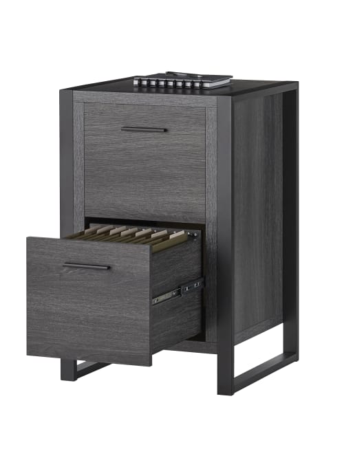 Realspace Dejori File Cabinet Charcoal Office Depot