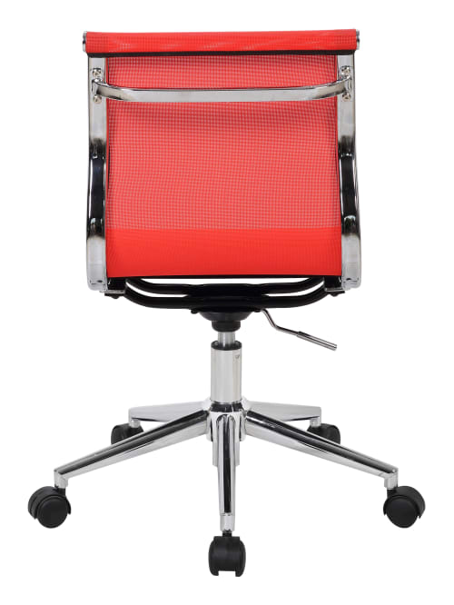 Lumisource Mirage Fabric Industrial Office Chair Redchrome Office Depot