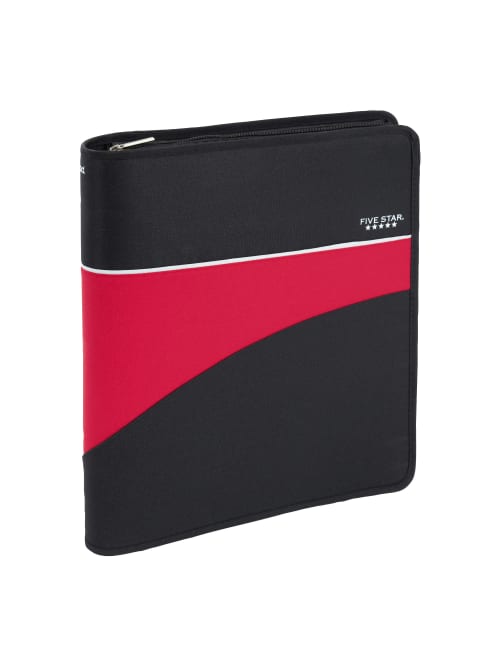 Five Star First Gear Zipper 3 Ring Binder 1 12 Round Rings Assorted Colors Office Depot