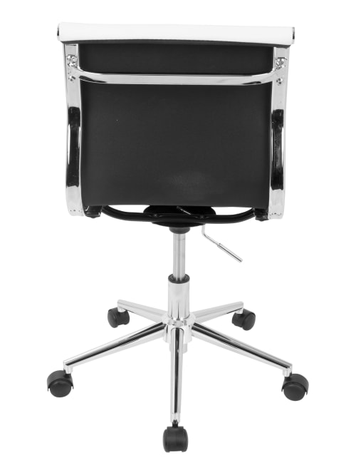 Lumisource Master Contemporary Armless, White Armless Office Chair
