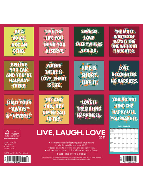Willow Inspirational Calendar Live 12468 Office Depot