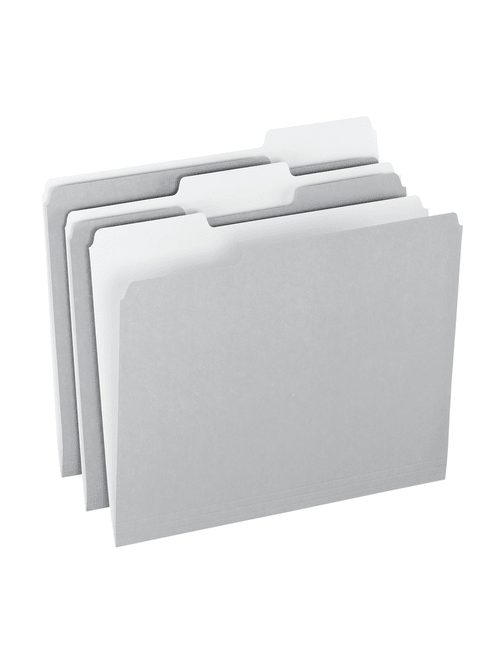 Office Depot Brand Top Tab Color File Folders 13 Cut Letter Size Gray Box Of 100 Office Depot