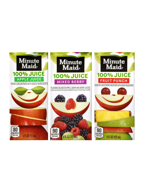 Minute Maid 100percent Juice Box Variety Pack 6 Oz Pack Of 40
