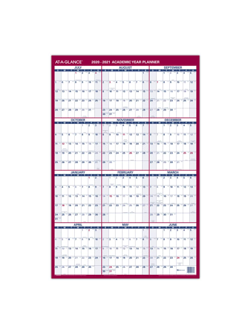 At A Glance Reversible Calendar Pm210s2821 Office Depot