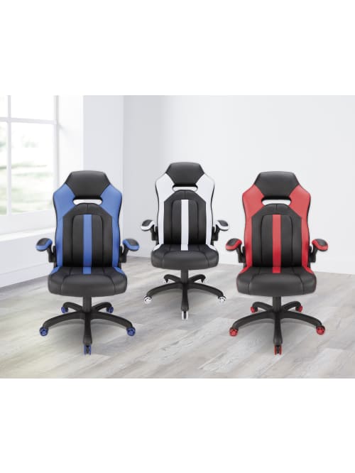 Yubbler - RS Gaming Bonded Leather High-Back Gaming Chair Yubbler - RS Gaming Bonded Leather High-Back Gaming Chair