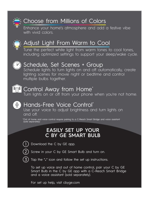 Ge C Br30 Smart Led Bulb 60 Watt Office Depot