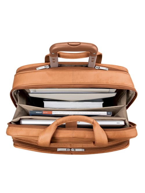 solo walker leather rolling case
