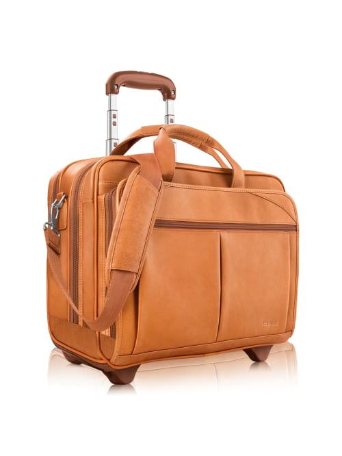 solo walker leather rolling case