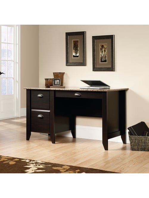 Sauder Samber Desk Granitejamocha Wood Office Depot