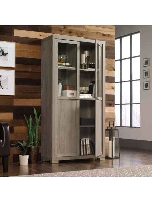 Sauder Manhattan Gate Storage Cabinet Oak Office Depot Sauder cabinetry, a division of sauder woodworking, is committed to producing custom looking cabinets at a fraction of the cost. sauder manhattan gate storage cabinet display 6 shelves 72 h x 36 w x 14 1 2 d mystic oak item 5532549