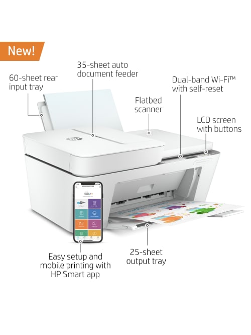 Hp Deskjet Plus 4155 All In One Printer Office Depot Once the hardware setup is complete, install the printer driver online. hp deskjet plus 4155 wireless inkjet all in one color printer item 5538971