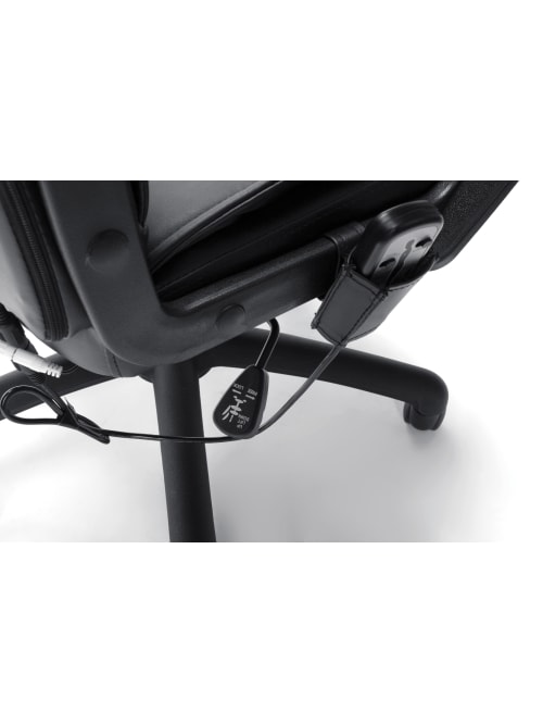 Ofm Essentials Bonded Leather High Back Massage Chair Blacksilver Office Depot