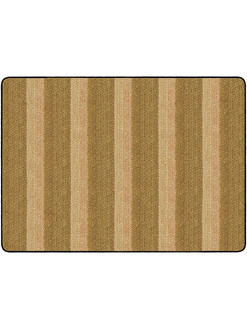 Flagship Carpets Basketweave Stripes Classroom Rug 6 X 8 38 Brown