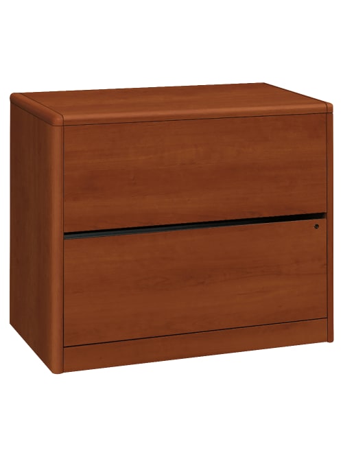 Hon 10700 36 W Lateral 2 Drawer File Cabinet Metal Cognac Office Depot