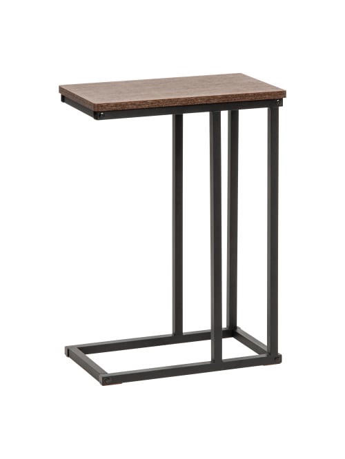Iris C Shaped Side Table 25 H Brown Office Depot
