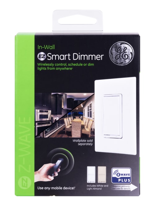 Ge Z Wave Plus In Wall Smart Dimmer Switch Light Almondwhite 500s Office Depot