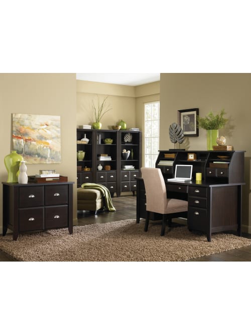 Sauder Shoal Creek 66 W Executive Desk Jamocha Wood Office Depot