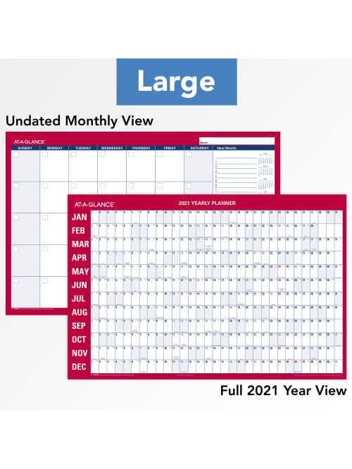 At A Glance Erasable Wall Calendar Pm282821 Office Depot