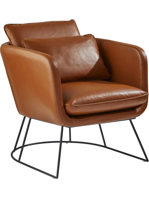 Adesso Stanley Chair Blackcamel, Faux Leather Chair