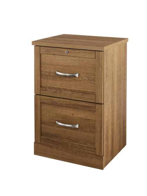 Realspace Cabinet 2 Drawer Vertical Oak Office Depot