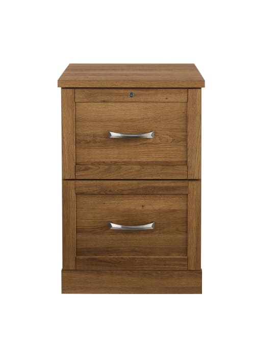 Realspace Cabinet 2 Drawer Vertical Oak Office Depot