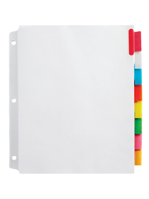 File Subject Dividers Multicoloured 10 Part Office Ring Binder Tab Divider A4