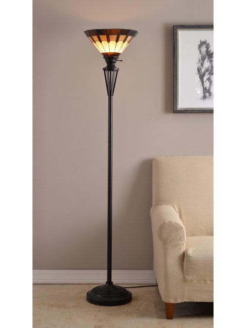 Kenroy Home Harmond Lamp Bronze, Bronze Torchiere Floor Lamp