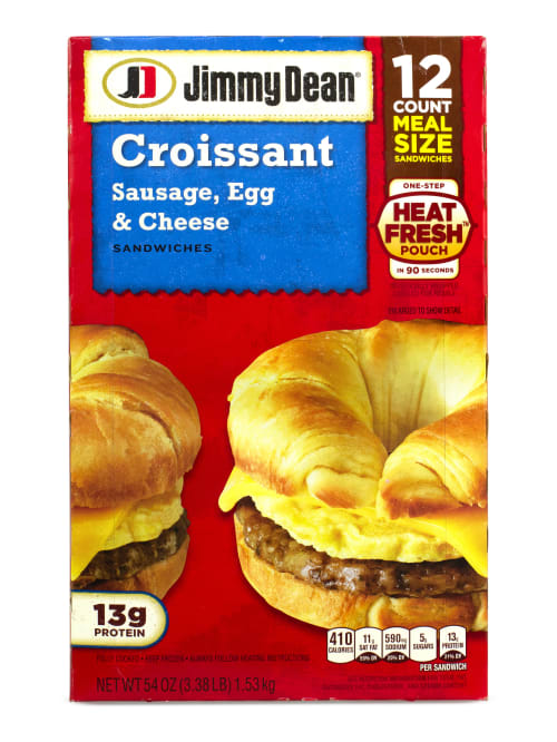 Jimmy Dean Sausage Egg And Cheese Croissant Breakfast Sandwiches