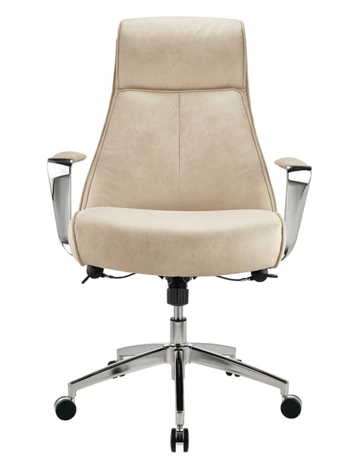 Realspace Devley High Back Chair Cream Office Depot