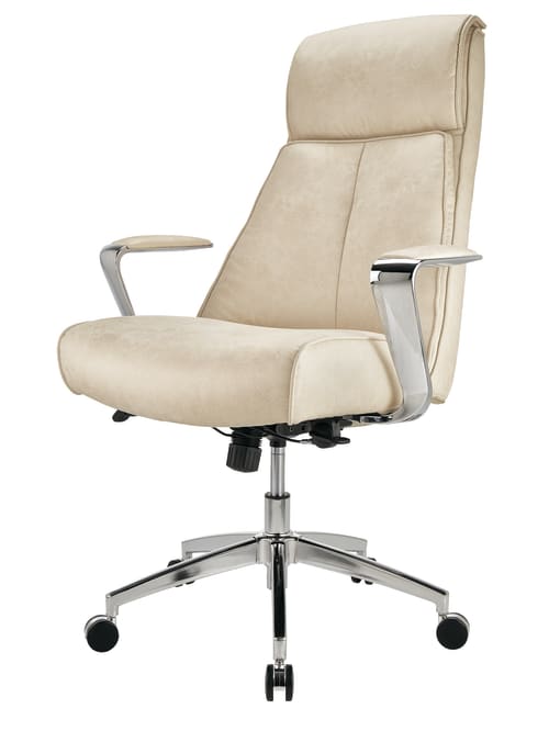 Realspace Devley High Back Chair Cream Office Depot