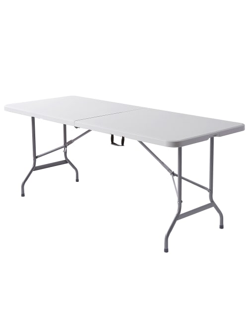 Realspace Molded Folding Table Platinum Office Depot